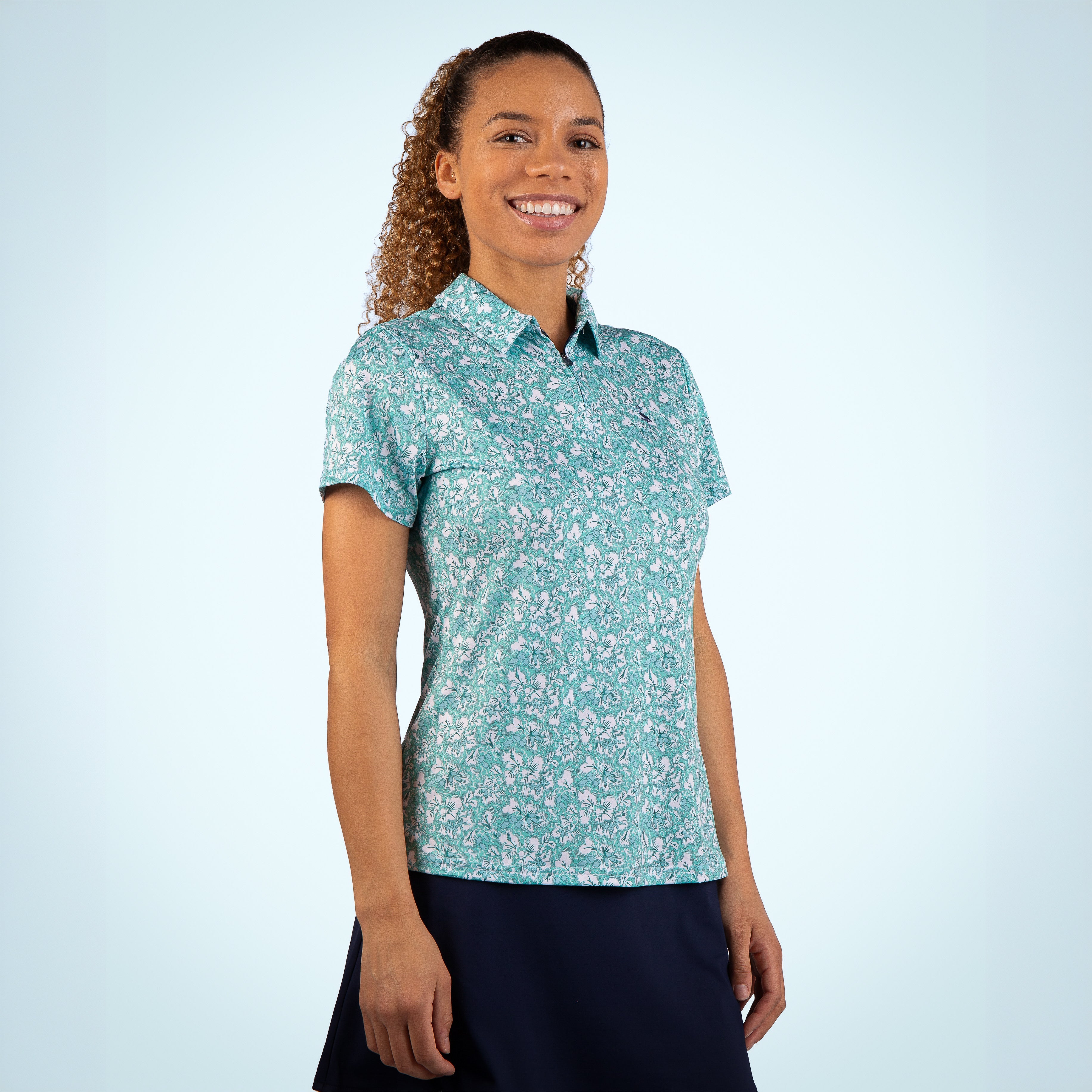 polo golf ロゴ刺繍ホワイトピンクネイビースカート 0 美品雑誌掲載 Womens Polos – TailorByrd