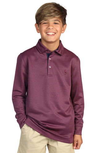 Boys In Motion Long Sleeve Modal Polo