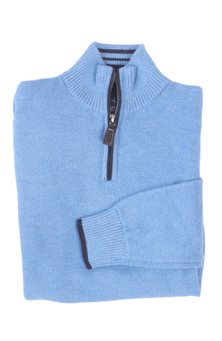 Boys Mineral Blue Quarter-zip Sweater