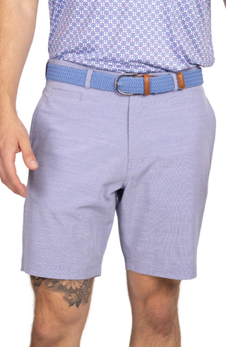 Peri Blue Textured Solid Performance Shorts