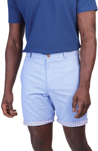 Contrast Trim Textured Dobby Shorts