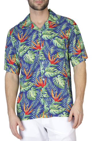 Tropical Floral Short Sleeve Camp Shirt