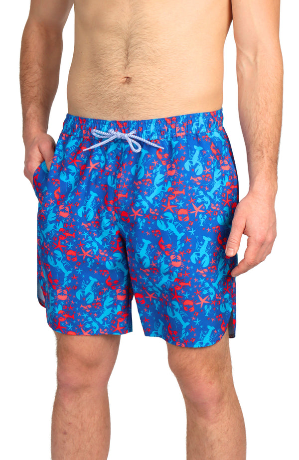 Lobster Print Swim Shorts