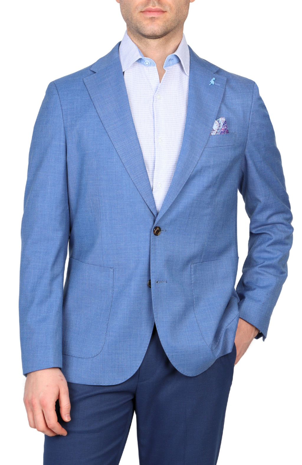11787 Blue Elbow Protected Mens Blazer Jacket