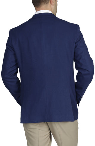 Baltic Blue Solid Textured Sport Coat