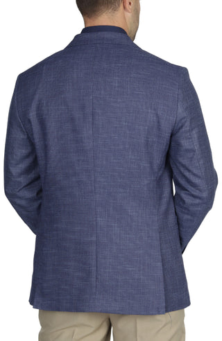 Denim Blue Two-Tone Textured Sport Coat