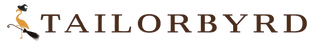 Tailorbyrd Halloween logo with a broomstick icon above the text