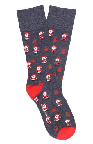 Denim Santa Claus Crew Socks