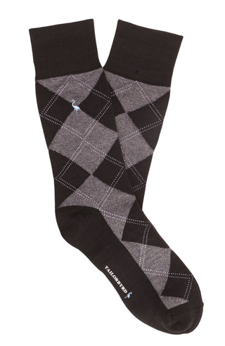 Black Argyle Dress Socks