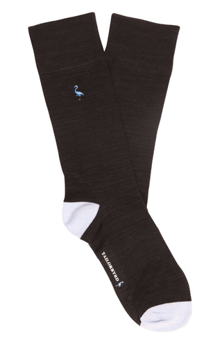 Black Solid Dress Socks