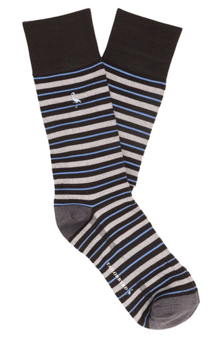 Black Striped Dress Socks