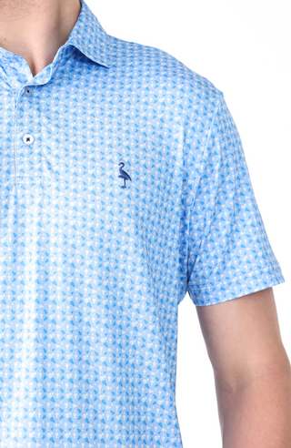 Badminton Print Performance Polo