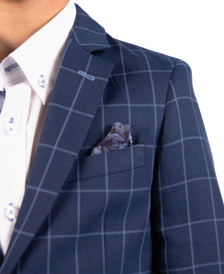 Boys Classic Windowpane Sport Coat