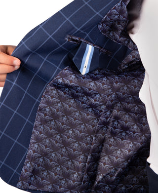 Boys Classic Windowpane Sport Coat