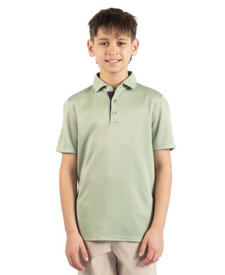 polo shirt moss green Boys in Motion Modal Polo, Moss Green / M/10-12