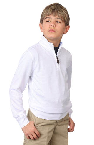 Boys Solid Modal Quarter-Zip