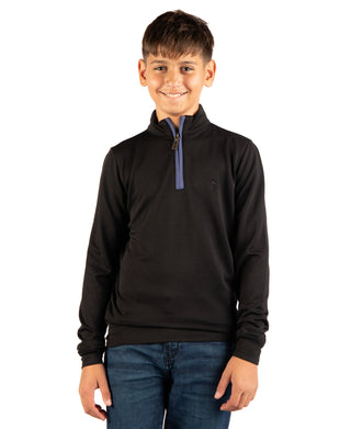 Boys Modal Quarter Zip with Contrast Trim