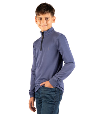 Boys Modal Quarter Zip with Contrast Trim