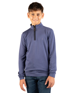 Boys Modal Quarter Zip with Contrast Trim