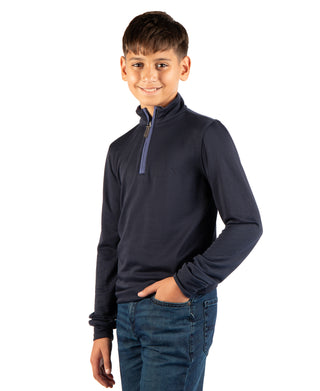 Boys Modal Quarter Zip with Contrast Trim
