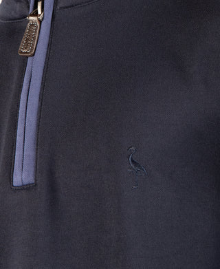 Boys Modal Quarter Zip with Contrast Trim