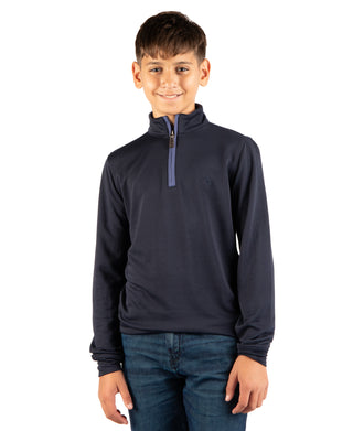 Boys Modal Quarter Zip with Contrast Trim