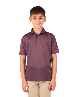 Boys Honeycomb Melange Polo