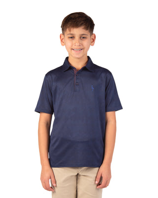 Boys Honeycomb Melange Polo