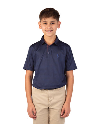 Boys Honeycomb Melange Polo