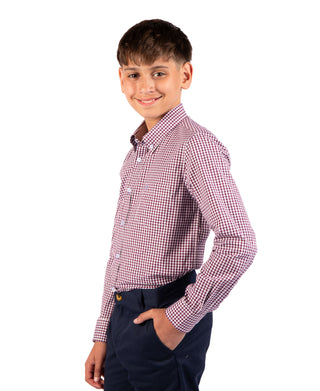 Boys Signature Gingham Long Sleeve Shirt