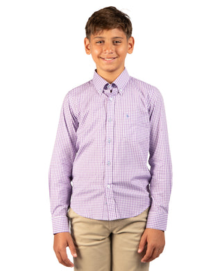 Boys Signature Gingham Long Sleeve Shirt