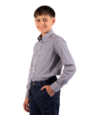 Boys Signature Gingham Long Sleeve Shirt