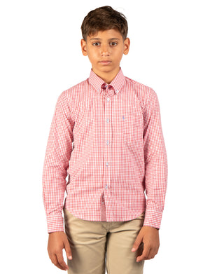 Boys Signature Gingham Long Sleeve Shirt