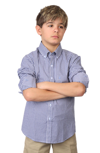 Boys Signature Gingham Long Sleeve Shirt