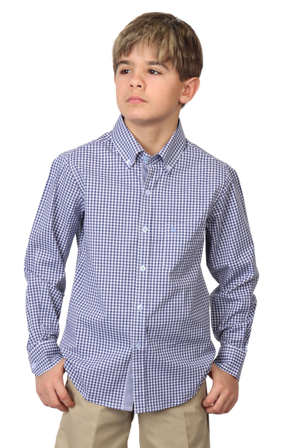 Boys Signature Gingham Long Sleeve Shirt