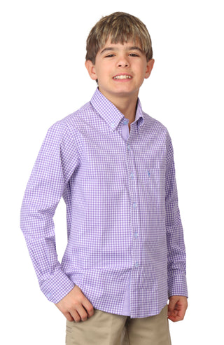 Boys Signature Gingham Long Sleeve Shirt