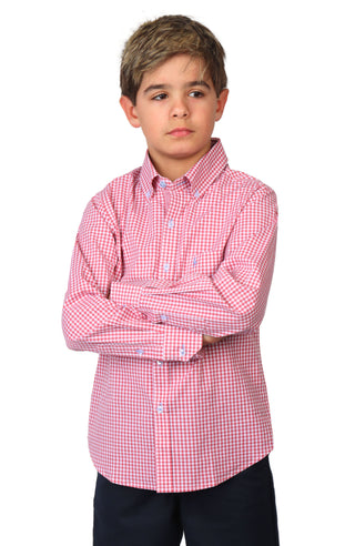 Boys Signature Gingham Long Sleeve Shirt