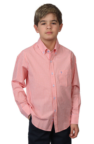 Boys Signature Gingham Long Sleeve Shirt