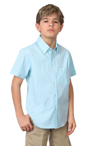 Boys Signature Gingham Short Sleeve Shirt