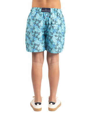 Boys Skulls Printed Swim Shorts