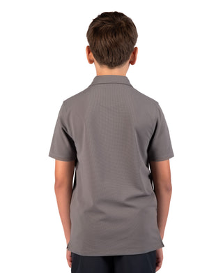 Boys Micro Grid Textured Performance Polo
