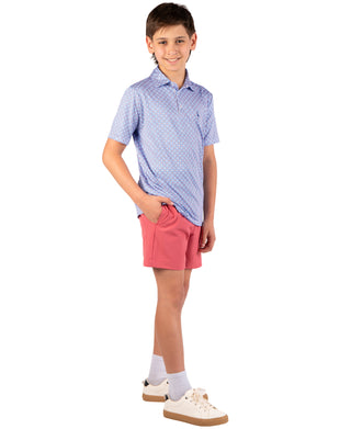 Boys Geo Floral Performance Polo