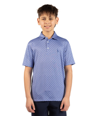 Boys Geo Floral Performance Polo
