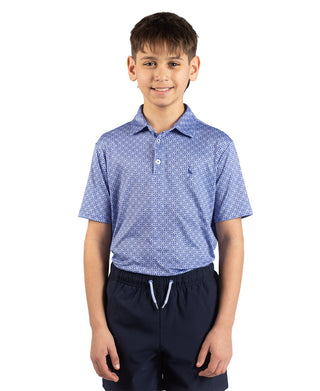 Boys Geo Floral Performance Polo