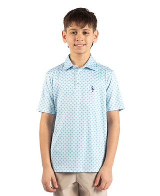 Boys Geo Floral Performance Polo