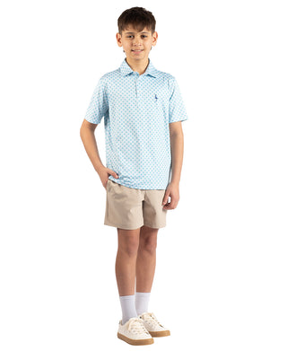 Boys Geo Floral Performance Polo