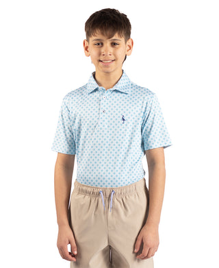 Boys Geo Floral Performance Polo