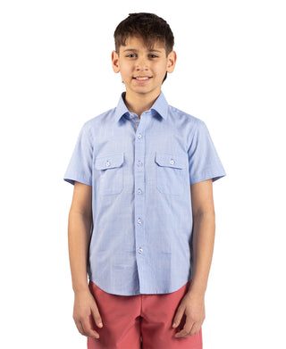 Boys Signature Chambray Short Sleeve Shirt