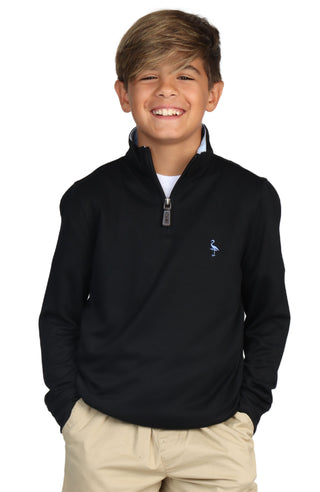 Boys Contrast Trim Modal Quarter-Zip