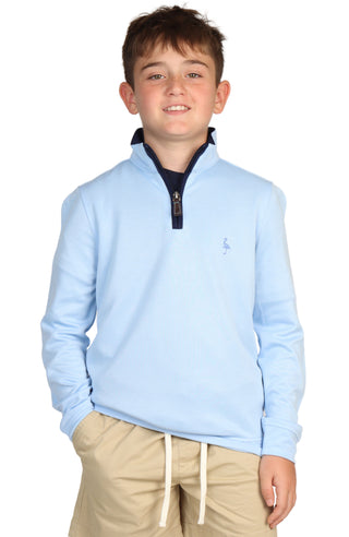 Boys Contrast Trim Modal Quarter-Zip